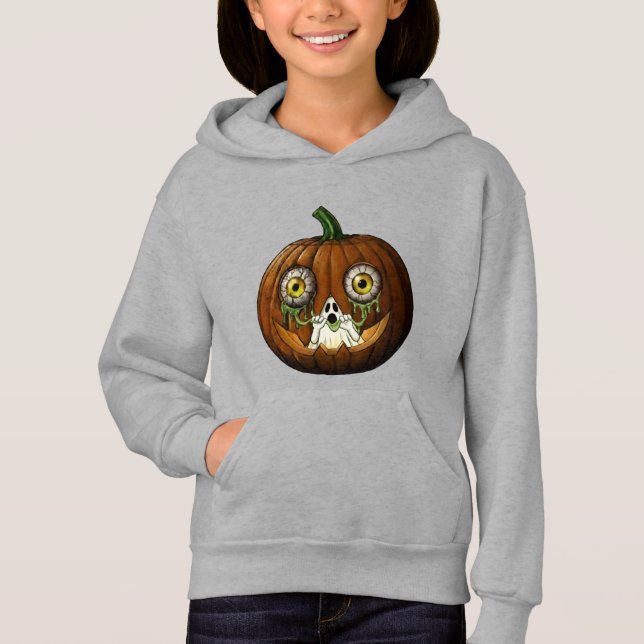 Ghoulish Ghost Dripping Eyeballs Jack-O-Lantern (Devant)