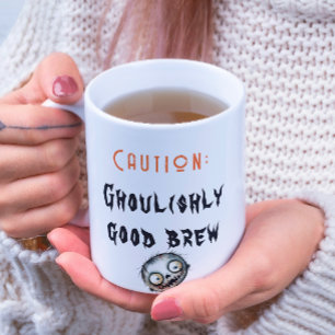 Ghoulishly Good Brew White Halloween Coffee Mug