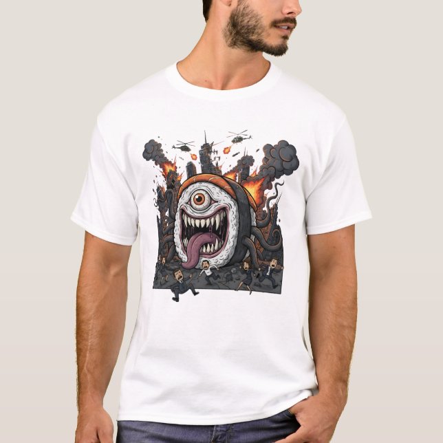 Giant Sushi Monster Attack T-Shirt | Kaiju Horror  (Devant)