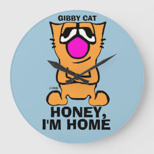 Gibby Chat, Mur Horloge Drôle, Chérie, Je suis à l