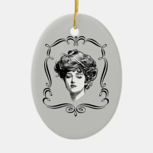 Gibson Girl Reproduction Art Ornement