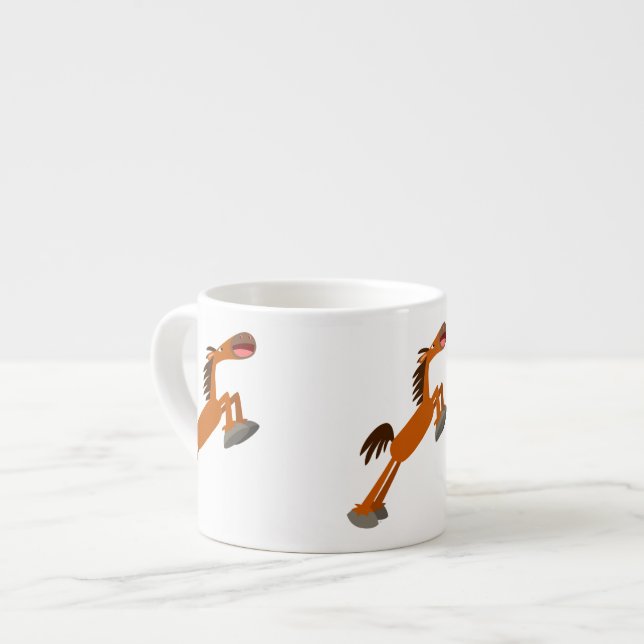 Giddyup, Horsey ! Cartoon Horse Espresso Mug (Devant gauche)