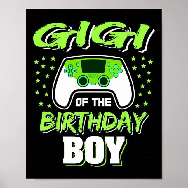 Gigi De L'Anniversaire Jeu Vidéo Boy Décorations (Devant)