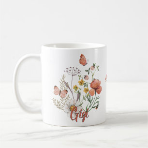 Gigi Fleur sauvage Floral Personnalisé Mug