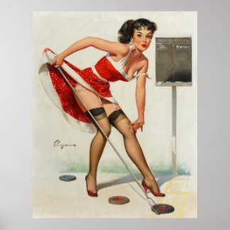 Gil Elvgren - Vintage épinglette art ♡ affiche