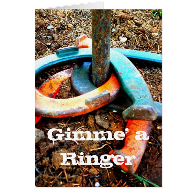 Gimme' a Ringer Horseshoe Pitching Cadeaux (Devant)
