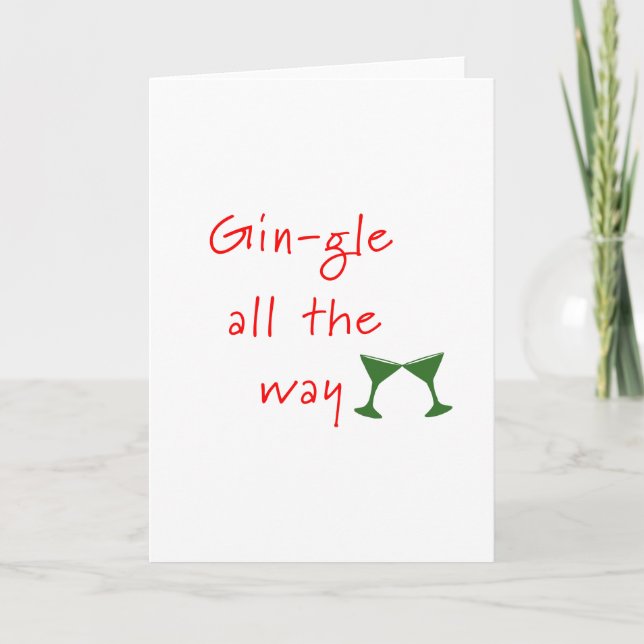 Gin-gle tout le chemin - drôle de carte de Noël (Devant)