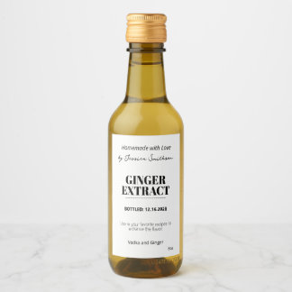 Ginger Extract Modern Label Sticker ZEX_001h
