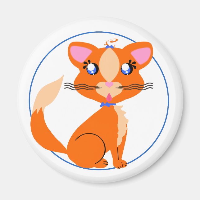 Ginger Kitty Toon Magnet (Devant)
