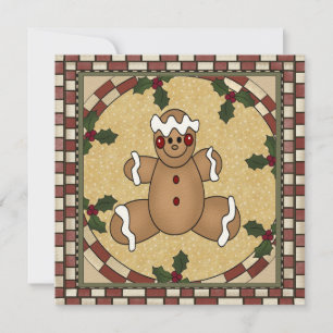 Gingerbread Cookie Christmas Party Invitation