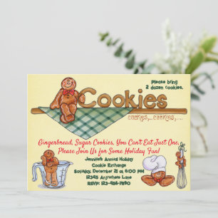 Gingerbread Cookie Exchange Invitation de vacances