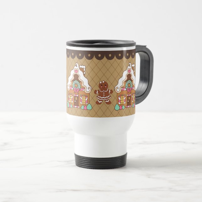 Gingerbread House Travel Mug (Devant droit)