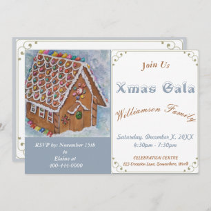 GINGERBREAD HOUSE XMAS GALA INVITATION PARTI
