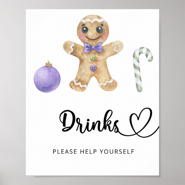 Gingerbread man - Boissons vous aider Poster (Devant)