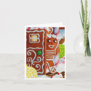 GINGERBREAD MAN - Carte de note de Noël