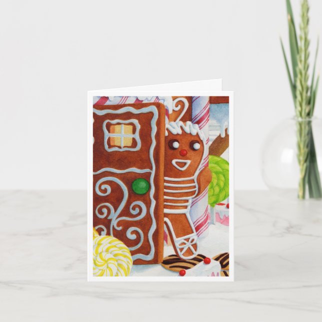 GINGERBREAD MAN - Carte de note de Noël (Devant)