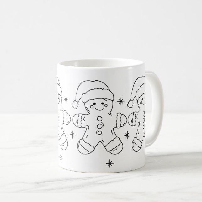 Gingerbread Man Christmas Mug – Simple Holiday Des (Devant droit)