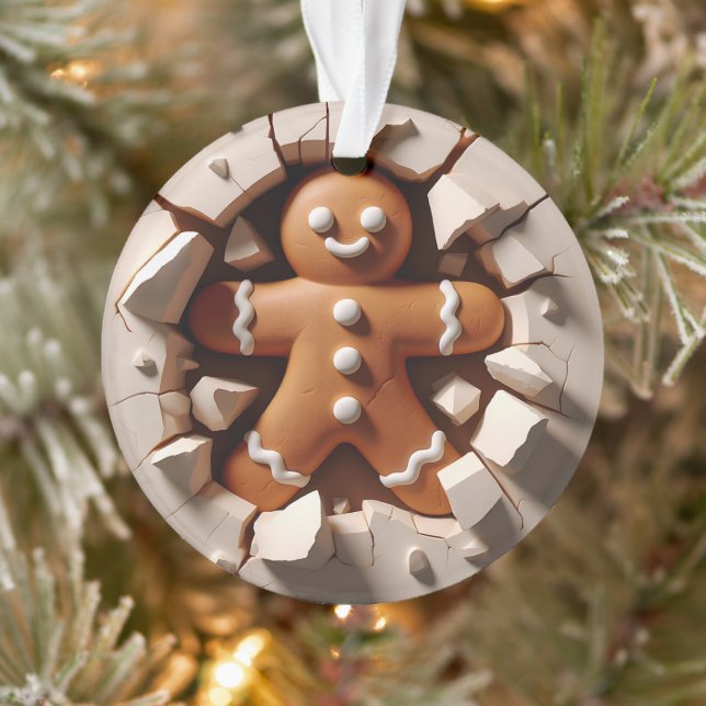Gingerbread Man Double-Sided Holiday Ornament (Arbre)