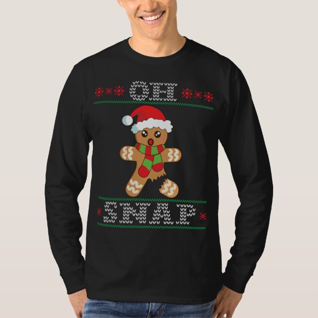 Gingerbread Man Oh Snap Christmas laide Sweat (Devant)