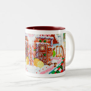 GINGERBREAD SURPRISE Maroon Mug à deux tons