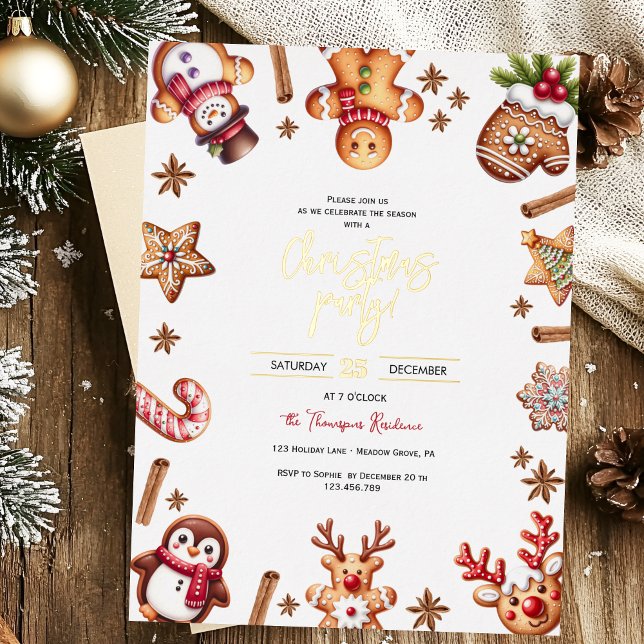 Gingerpain fête de Noël invitation (Créateur téléchargé)