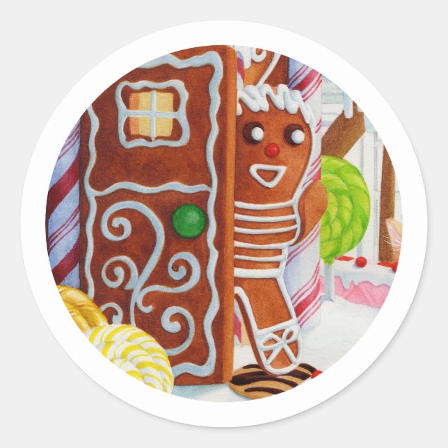 GINGERPREAD MAN Stickers petits ronds (Devant)
