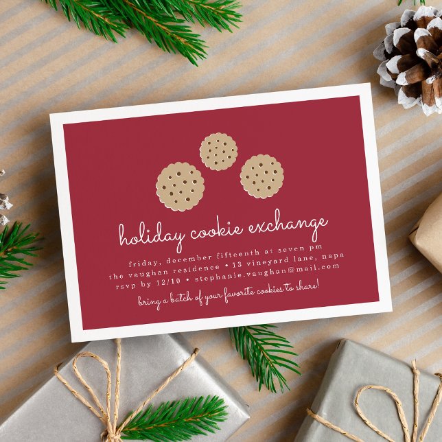 Gingersnap Holiday Cookie Exchange Invitation (Créateur téléchargé)