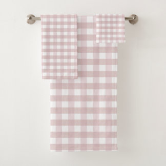 Gingham à carreaux rose pâle Esthétique Campagne