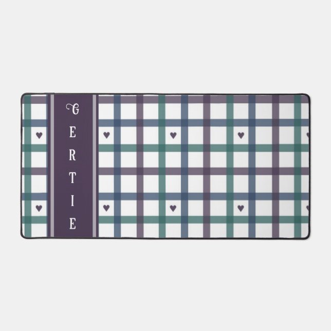 Gingham Cœur Violet (Recto)