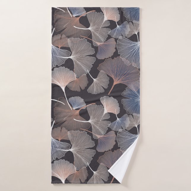 Ginkgo feuilles : élégant motif naturel. (Serviette de bain)