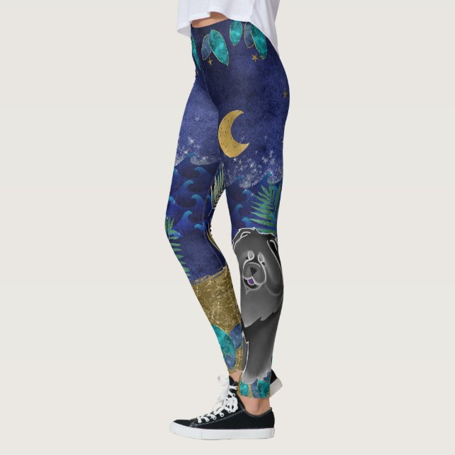 GINKGO noix chow leggings océaniques célestes (Gauche)