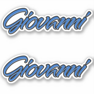 Giovanni Nom bleu Autocollant Sticker Stickerset