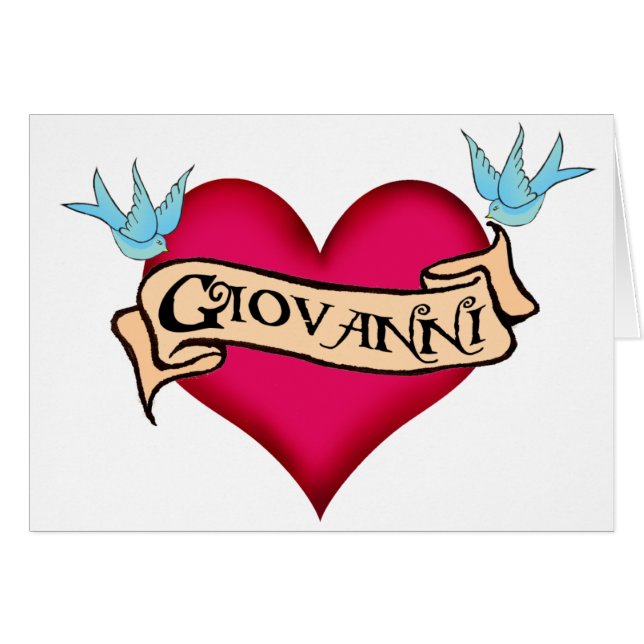 Giovanni - tatouage fait sur commande de coeur (Devant horizontal)