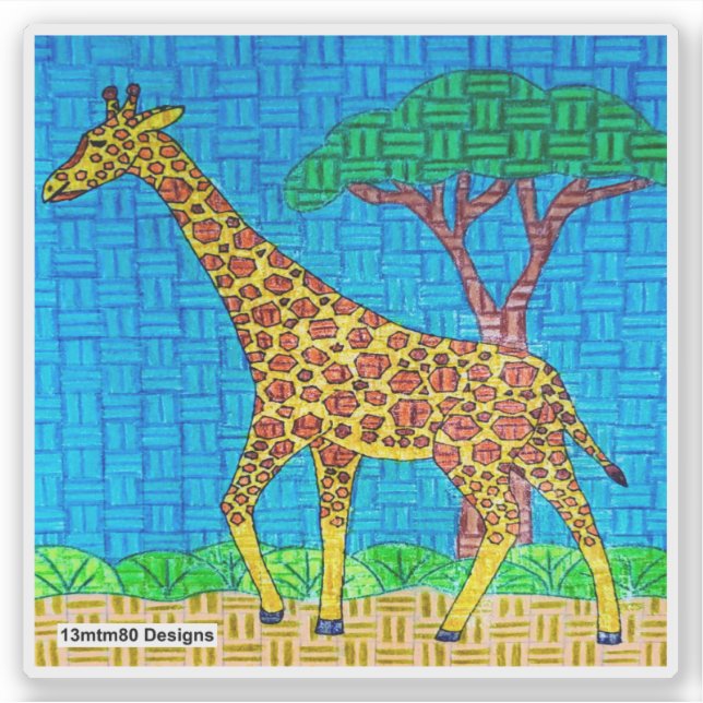 Girafe - Autocollant (Devant)
