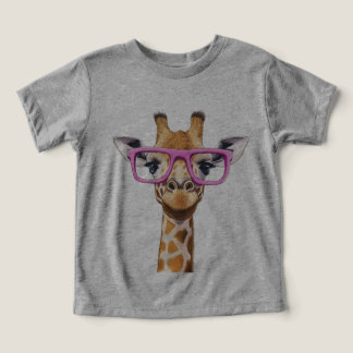 Girafe aux lunettes roses