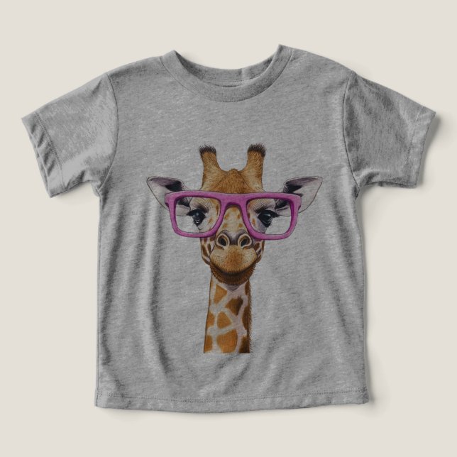 Girafe aux lunettes roses (Design Recto)