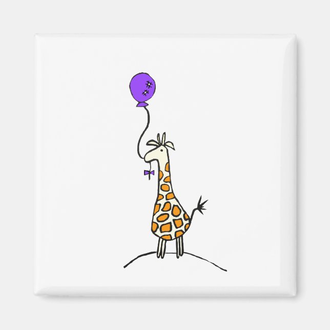Girafe avec aimant à ballon (Devant)