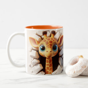 Girafe Bébé en 3D Café chaud Coffee Animaux Mug