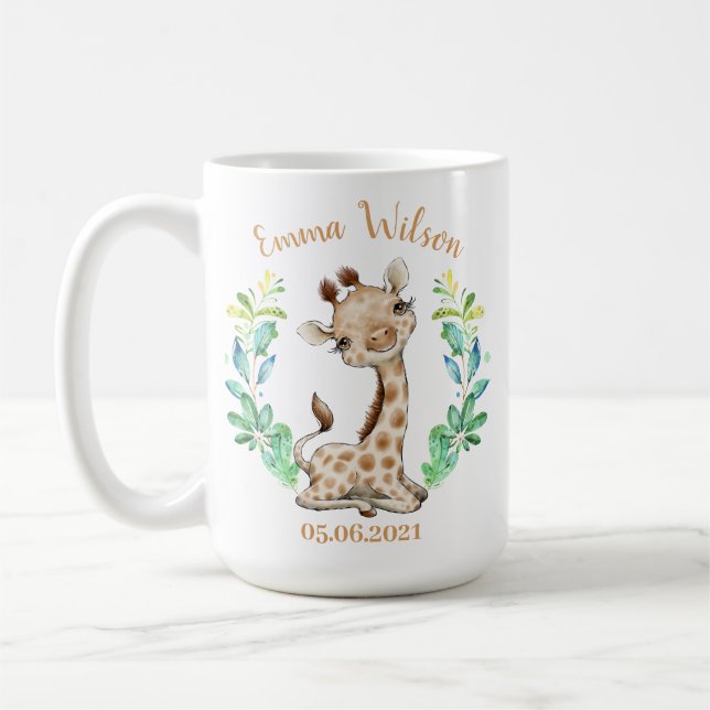 Girafe Cute Coffee Mug (Gauche)