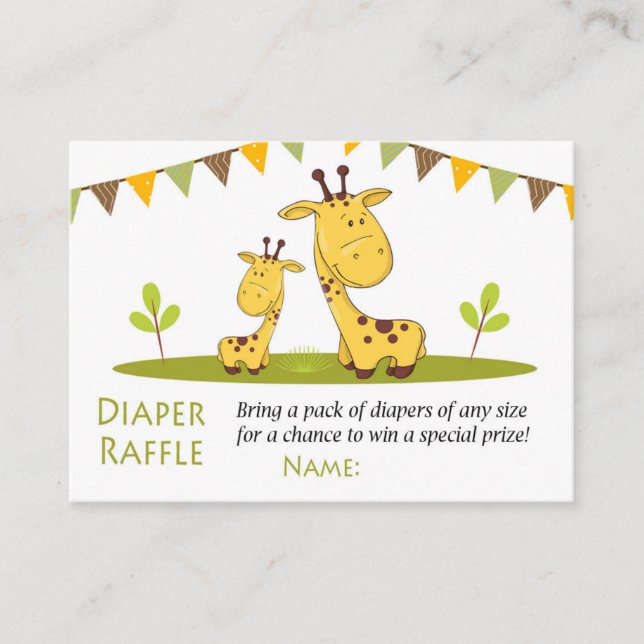 Girafe Cute Raffle Tickets (Devant)