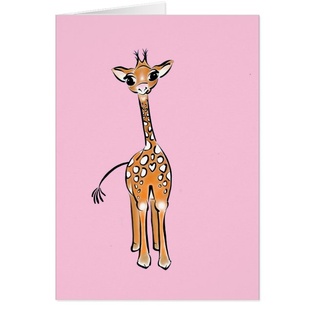 Girafe en croûte rose (Devant)