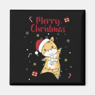 Girafe Girafe Animaux d'hiver Magnet