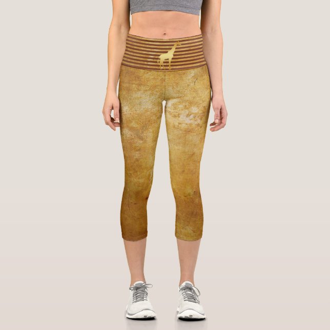 girafe Gold Capri Leggings (Recto)