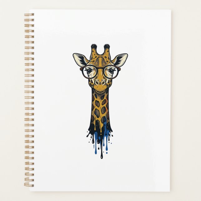 Girafe Gravé Vintage Avec Design De Lunettes_1 (Devant)