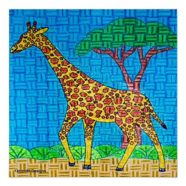 Girafe - Impression Poster (Devant)
