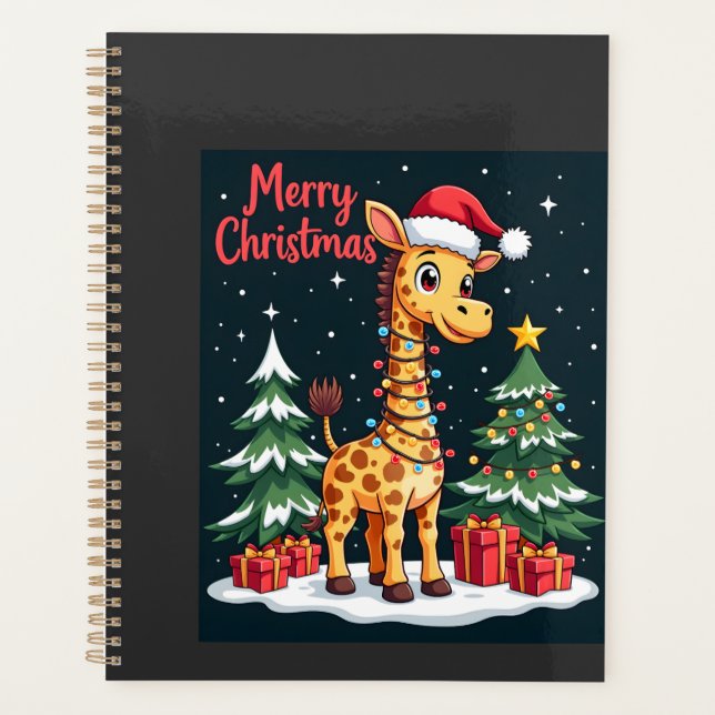 Girafe Joyeux Noël Éclairage de l'Arbre de Noël Pè (Devant)