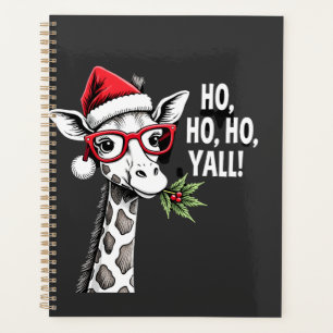 Girafe Mignonne Avec Chapeau De Père Noël Joyeux N