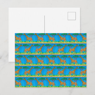 Girafe (motif) - Carte postale