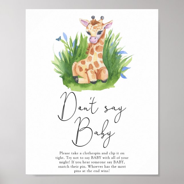 Girafe - N'appelez pas ça un bébé Affiche (Devant)