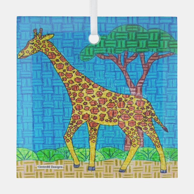Girafe - Ornement en Verre (Recto)